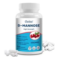 D-manozės maisto papildas, su spanguolėmis, vitaminu C, 120 kapsulių buteliuke 120 Capsules