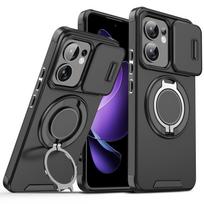 For Oppo Reno13 F Case OPPO Reno13 FS Cover Reno 13F FS Magnetic Ring Armor Slide Camera Lens Case Magsafe Wireless Charge Cover OPPO Reno13 F 4G