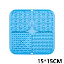 Pet Lick Silicone Mat Dogs Pet Slow Food Plate for Dog Bathing Distraction Silicone Dog Sucker Food Training Dog Feeder Supplies mėlyna
