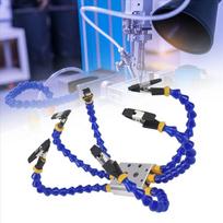 Octopus Design Welding Table Clamp Flexible Arm 1-6 Arms Soldering Helping Hands Adjustable Aluminum Alloy Base Single Stand