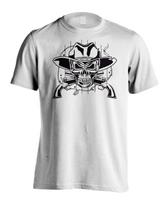 New Men's Cowboy Skull Smoking Gun T-Shirt South Western Style USA Texas Tee S įvairiaspalvis