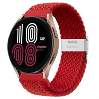Adjustable Woven Strap for Samsung Watch 4/5 and Huawei Watch 3 Pro - 20mm/22mm 20mm raudona