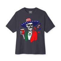 Fiesta Skeleton Party Esqueleto Mexico USA T-shirt Mexican American Funny Latino S įvairiaspalvis