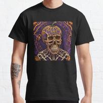 BEST SELLING Skull Pumpkin with Clockwork Santa Muerte Inspired T-Shirt S įvairiaspalvis