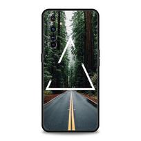 Forest Geometry Wood Phone Case For Realme 12 11 10 9 8 5G 7 6 GT5 GT3 GT2 Pro Plus C21 C11 C25 C35 GT Neo 2 3 3T 5 Soft Cover For Realme 6