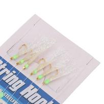 5 Sets Soft Fish Skin Fishing Bait Rigs with Luminous Beads Fishing Lure Rigs  Big Fish Fishing 12#