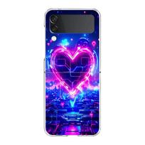Phone Cover For Samsung Galaxy Z Flip 7 6 5 4 Case Transparent For Samsung Z Flip 3 Hard PC Foldable Bag Cartoon Cute Love Heart for Samsung Z Flip