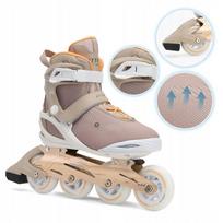 Rolki Attabo Luna Fitness Beżowy 38 Abec-7 Aluminiowa Szyna Wytrzymałość