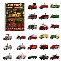 Rescue Vehicle Christmas Advent Calendar Acrylic Holiday Decoration With 24 Surprise Collectible For Gift Giving Style D