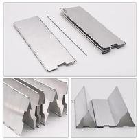 Portable Foldable Camping Stove Windshield 10 Panels Lightweight Aluminum Windshield for Outdoor Cooking Protection One Size sidabras