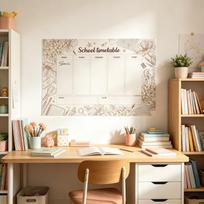 Reusable Dry Erase School Timetable Planner Weekly Schedule Board for Organizing Daily and Weekly Study Plans with Notes and To Do Sections One Size balta