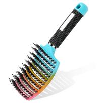 Hairbrush Without Pulling, Professional Detangling Brush With Handle For Women, Men And Children, Boar Bristles Hair Styling Brush For Long, Fine, Thi