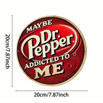 DORA Tin Sign Vintage Dr Pepper Metal Sign Wall Art Retro Kitchen Bar Decor Gift 20x30cm（7.8x11.8inch）