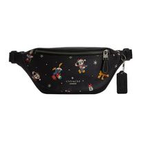 COACH fanny pack Disney Collaboration Warren 29 Printed Embossed Nameplate Zipper Closure Coated Canvas and Smooth Calfskin Chest Bag Shoulder juoda