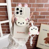 Ear Rilakkuma For Xiaomi Redmi 8 9 10A 12 13 10C 12C 13C 14C A1 A3 Note 7 8 9 9s 10 11 12 13 14 Pro Case With Holder Rope Redmi 8&Case Holder Rope