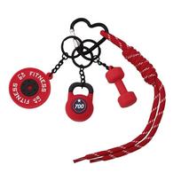 Heart Buckle Barbell Plates Key Chain Bag Charm Fitness Series Pendant  Bodybuilder Style 2
