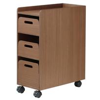 wagon with slim made in fully Helps you become better at NEEDS-itMulti-purpose casters, type, brown, Japan, assembled. organizing. ruda