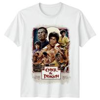 Įeik į drakoną (1973 m) Filmo plakato įkvėpti unisex marškinėliai Retro marškinėliai S įvairiaspalvis