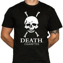 Death Cigarettes T-Shirt - Defunct Cigarette Brand - Unisex T-Shirt S įvairiaspalvis