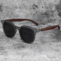 Fashion UV Protection Wood Grain Sunglasses Outdoor Street Photography Square Frame Sun Glasses Cycling Eyewear For Women & Men mėlyna