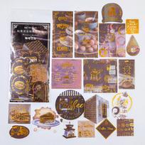 60pcs/1lot Kawaii Stationery Stickers Renaissance Gold Diary Planner Decorative Mobile Stickers Scrapbooking DIY Craft Stickers