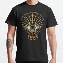 1984 George Orwell Control The Future Classic T-Shirt S įvairiaspalvis