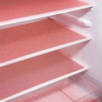 4PCS EVA Waterproof Refrigerator Liner Mat Washable Mildew Kitchen Pad Anti-oil Cabinet Drawer Placemat Heat-insulat Fridge Mat (pink,29x45cm&Rectangular) rožinė