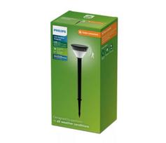 Įsmeigiamas šviestuvas su saulės baterija Philips Kyna, IP44, juoda sp.