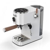 HiBREW H13 Pusiau automatinis kavos aparatas, Dvigubos katilo sistema su 20 barų siurblio slėgiu, Daugiafunkciai ruošimo režimai, Reguliuojamas lašėjimo padėklas balta