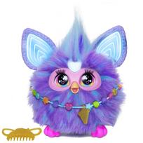 Hasbro Furby Violetinis Interaktyvus Žaislas Berniukams ir Mergaitėms, Amžius 6+, Su 15 Madingų Varomų Pliušinių Žaislų, Naujo Modelio, Reaguojantis Į Balsą, Priedai violetinė
