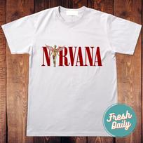 Nirvana Unisex T Shirt Kurt Cobain Dave Grohl Grunge Rock Band Tee S