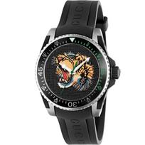 Gucci YA136318 Dive siuvinėjimas Tigras Juodas ciferblatas Vyriškas laikrodis 40mm juoda
