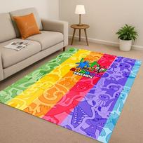 HD R-Rainbow Friends Game Cartoon Living Room Non-Slip Area Rug Carpet for Bedroom Playroom Sofa,Easy Clean Home Decor Doormat 40x60cm