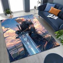 Cartoon Final Fantasy Sephiroth Cloud Tifa Game Rug for Bedroom Living Room Sofa Home Doormat Decor, Large Non-slip Floor Mat 40x60cm( 15x23in )