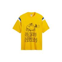 Levis X Peanuts Animacinis Logotipas Drop Shoulder Marškinėliai Vyriški Marškinėliai Geltoni 23895-0004 L