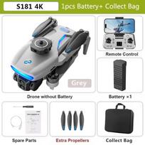 S181 GPS Drone 4K Professional HD Dual Camera 5G Wifi Photography Brushless Foldable Quadcopter RC Distance 1.2KM Drones 360° Obstacle Avoidance Toys 1 battery pilka