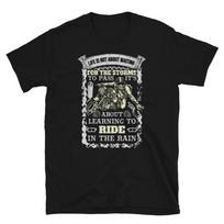 Chopper Cruiser Motorbike Ride In The Rain Biker T-Shirt XL