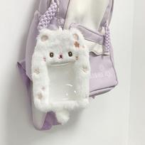 Photocard Plush Holder Binder Photocard Kpop Photo Albums Idol Cards Collect Book Id Cards Credential Holder Keychain For Bags