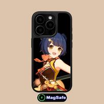 Game GI Xiangling Matte Surface Magsafe Mobile Phone Case for iPhone 17 16 15 14 13 12 11 Air Pro Max Plus Colorful Cover iPhone 11