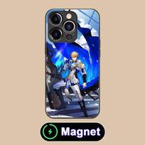 HSR Gepard Glass MagSafe Mobile Phone Case for iPhone 17 16 15 14 13 12 11 Air Pro Max Plus Mini Colorful Cover iPhone 11 Pro Max