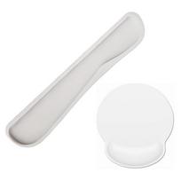 2Pcs/Set Slow Rebound Ergonomic Keyboard Wrist Rest Non-Slip Keyboard Wrist Rest  Office Use pilka
