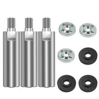 3PCS Silver Angle Grinder Extension Rod Iron Thread Polishing Machine Adapter Lever