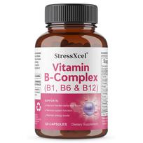 Vitaminų B kompleksas (B1, B6, B12) Maisto papildas, 120 kapsulių buteliuke 120 Capsules