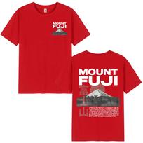 Japanese Style Mount Fuji Cherry Blossoms Print T Shirts Unisex Women Clothing Short Sleeve 100 Cotton Casual Short Sleeve TShirt S