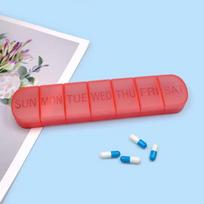 Savaitės vaistų tablečių dėžutės tablečių dėklas Vaistų dozavimo mini nešiojamasis tablečių laikymo dėklas 7 tinkleliai PillBox tablečių laikymo talpykla raudona