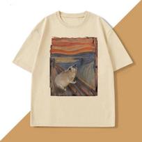 Hyrax Scream Parody Meme TShirt Womens Vintage Short Sleeve Crew Neck TShirt Loose Casual Womens Clothing Graphic T Shirts S