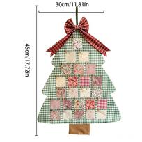 Fabric Christmas Tree Advent Calendar 24-Days Pockets Handmade Patch-work Hanging Countdown Calendar Wall Decorations other