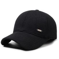 Hat All-Match For Thickened Heat Retaining Ear Protection Old Man Baseball Cap Autumn Winter Woolen All-Match Trendy For Daily Adjustable