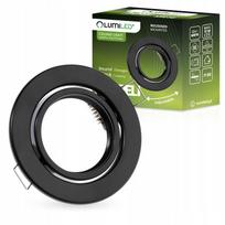 Recessed-Mounted, Movable Round Halogen Luminaire Aureli Black Sheet Mr16 Gu10