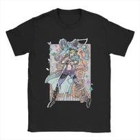 Men T-Shirts Chorokichi Jojos Bizarre Adventure Humor 100% Cotton Tee Shirt Short Sleeve  T Shirts Crew Neck Tops Plus Size S įvairiaspalvis